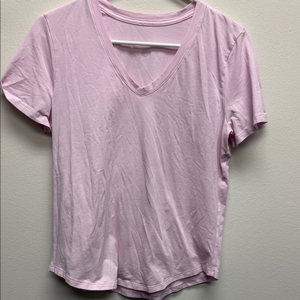 Lululemon Athletica Light Pink V-Neck Tee